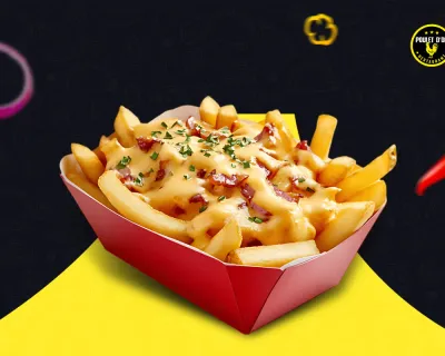 FRITES AU CHEDDAR ET BACON